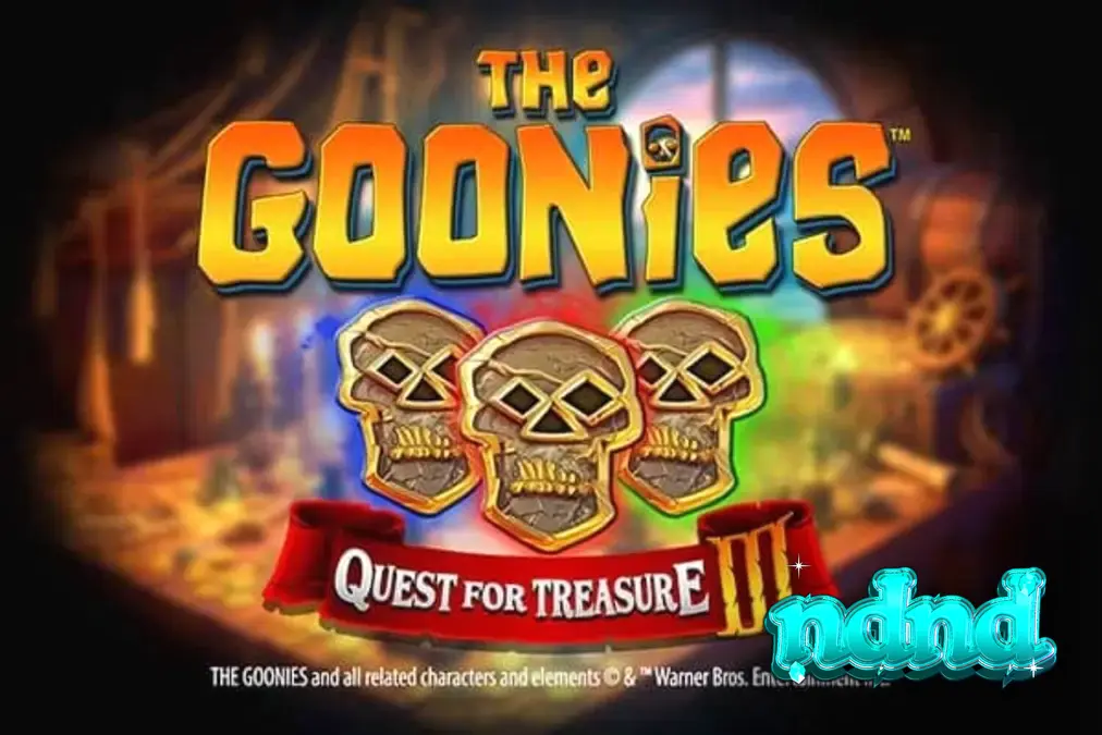 The Goonies Quest for Treasure 3 slot interface com elementos visuais do filme